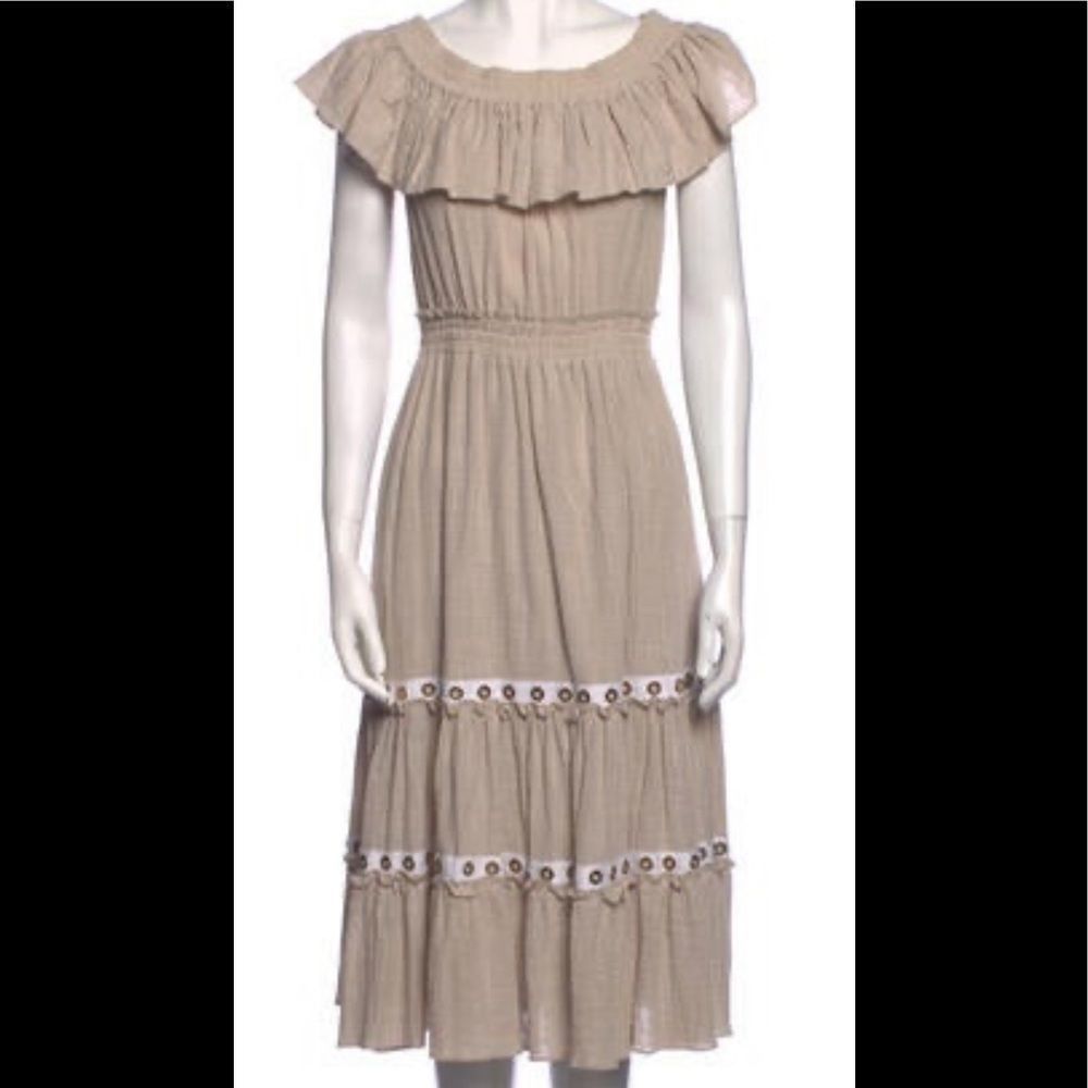 Misa Midi Grommet Dress